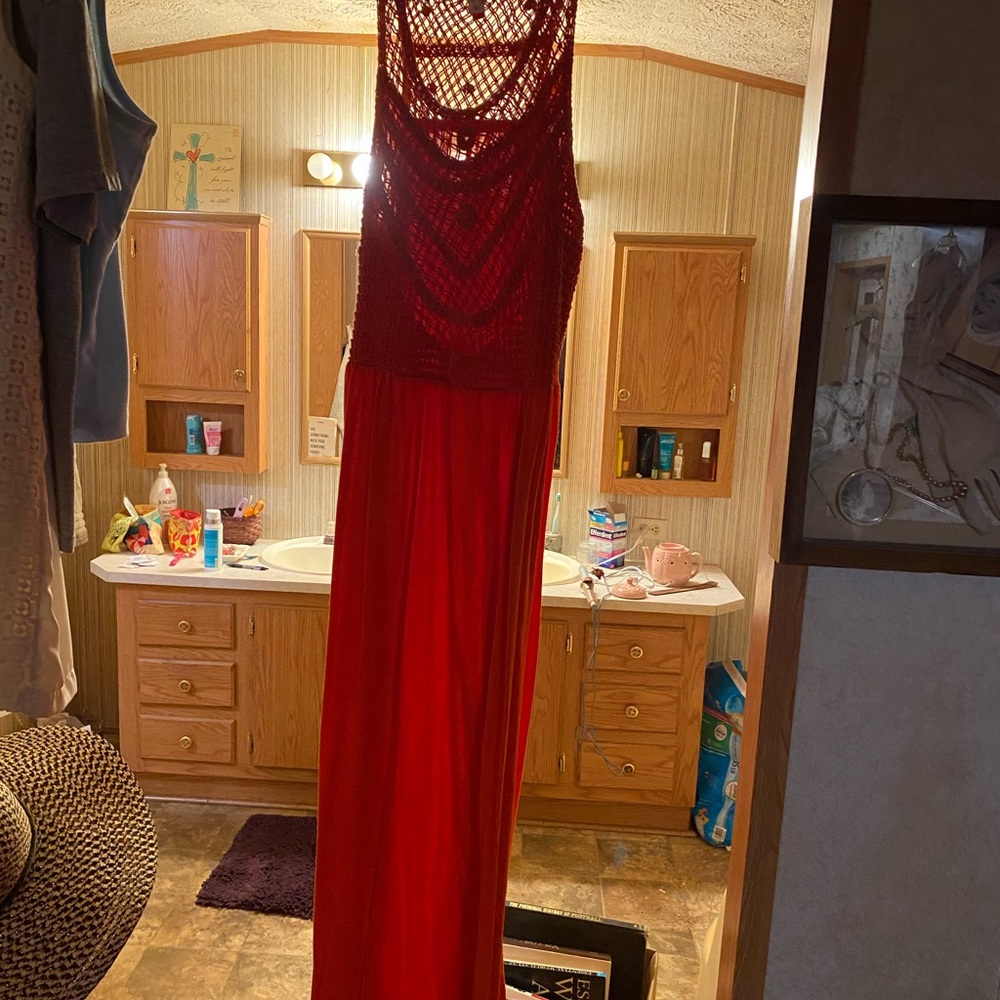 Maxi orange sundress